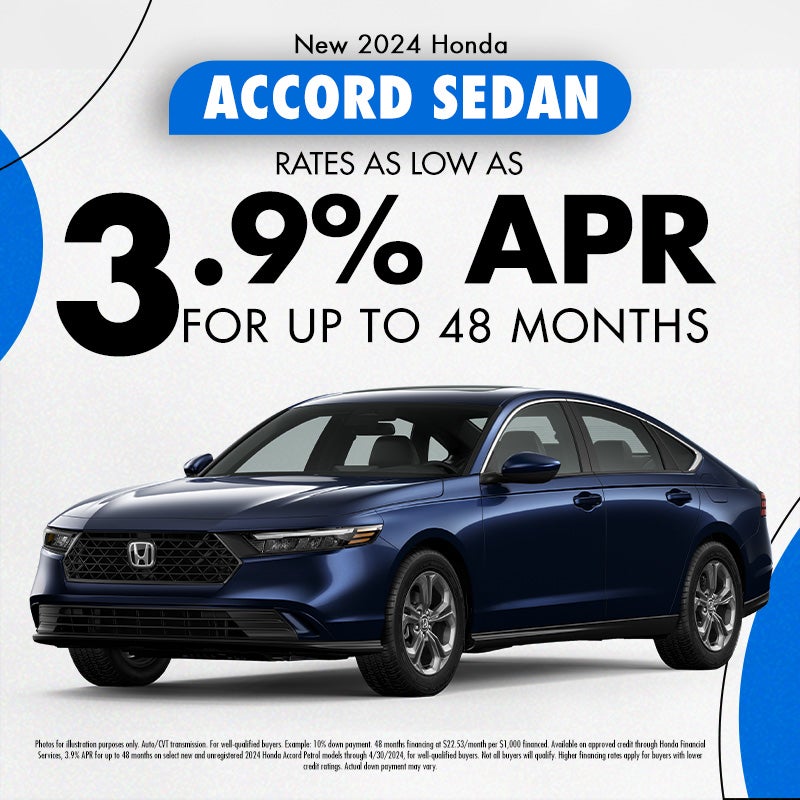 2024 Honda Accord Sedan 3.9% APR /48 Months